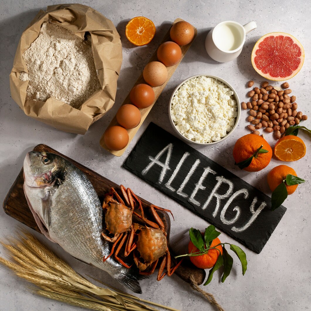 Chart of common food allergens