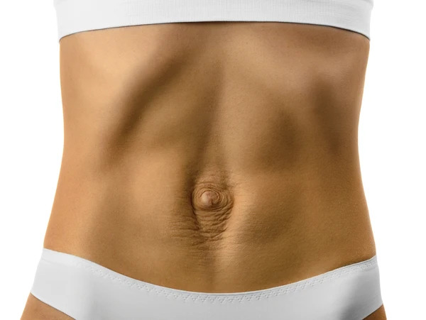 Woman holding her stomach